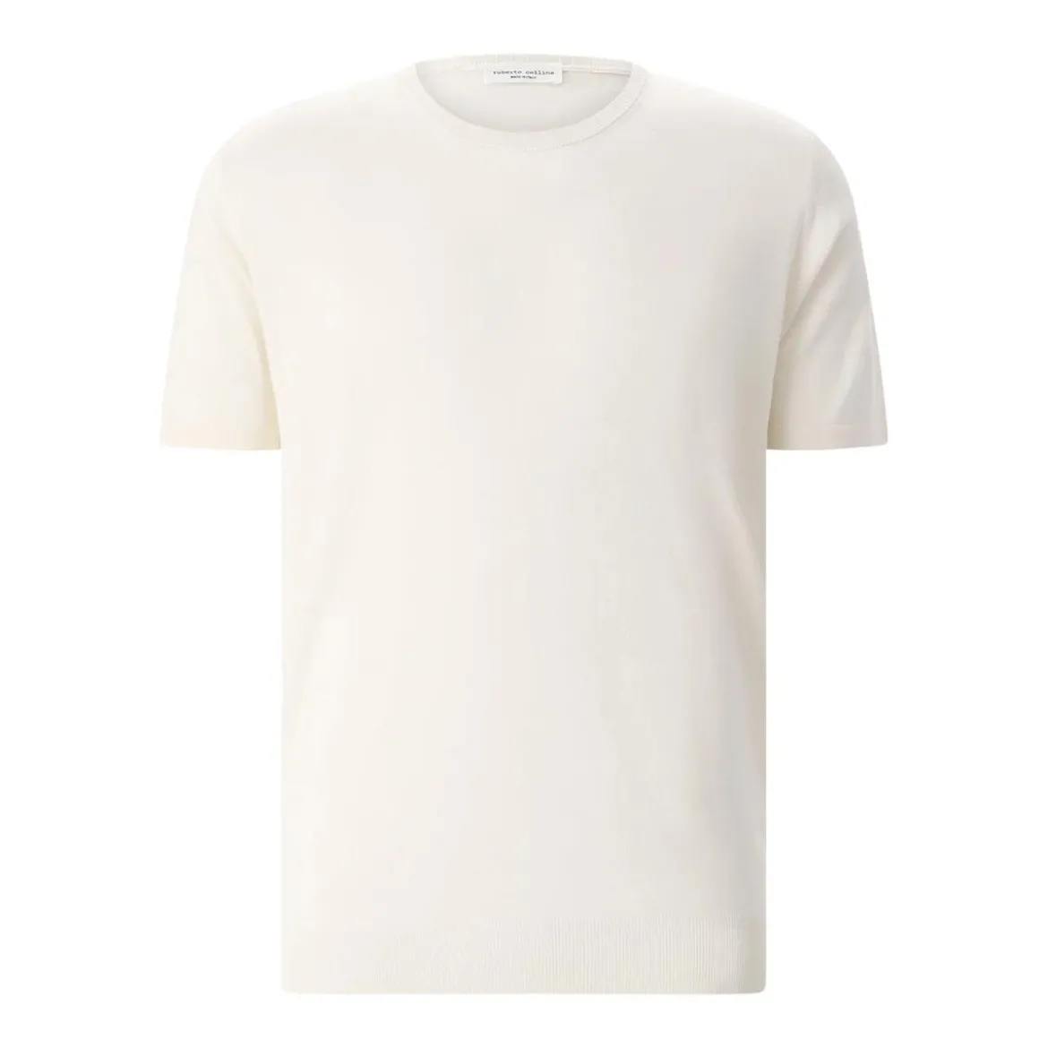 Roberto Collina Kurzarm-Pullover aus Seide weiß T-Shirt