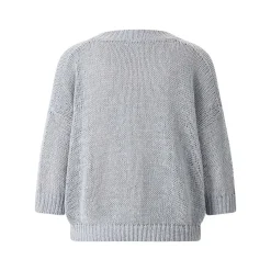 Roberto Collina Kurzarmpullover aus Baumwollmix lila Pullover