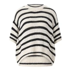 Roberto Collina Kurzarm-Strickpullover weiß Pullover