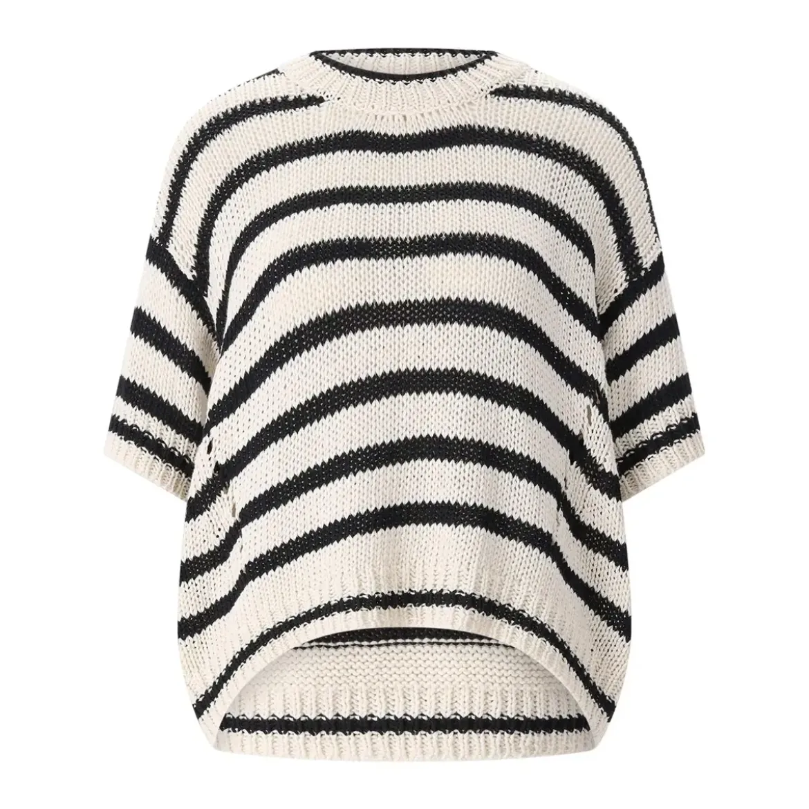 Roberto Collina Kurzarm-Strickpullover weiß Pullover