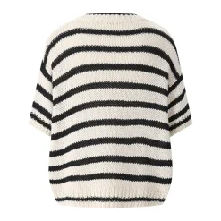 Roberto Collina Kurzarm-Strickpullover weiß Pullover