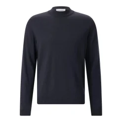 Roberto Collina Longsleeve aus Merinowolle dunkelblau Pullover
