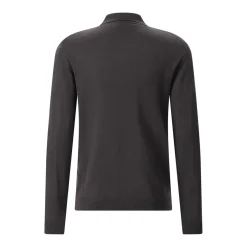 Roberto Collina Longsleeve aus Merinowolle dunkelblau Poloshirt