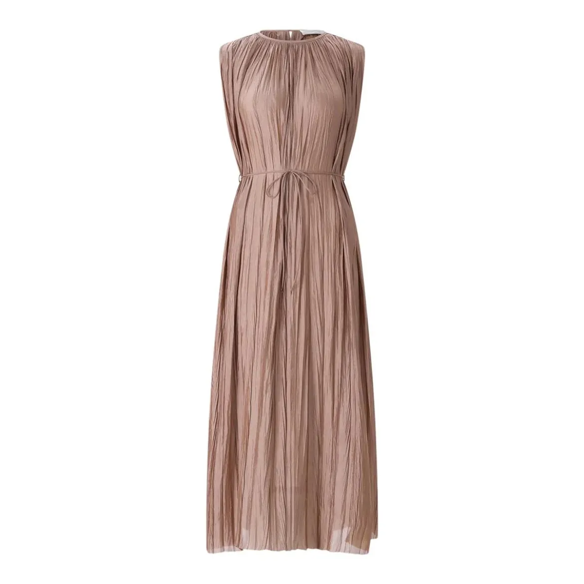 Roberto Collina Plissiertes Midikleid braun Midikleid
