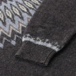 Roberto Collina Pullover aus Alpaka-Woll-Mix braun Pullover