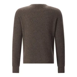 Roberto Collina Rundhalspullover aus Woll-Mix grau Pullover