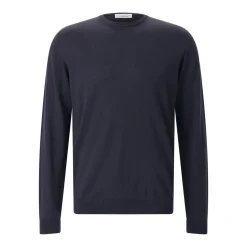 Roberto Collina Rundhalspullover aus Merinowolle blau Pullover
