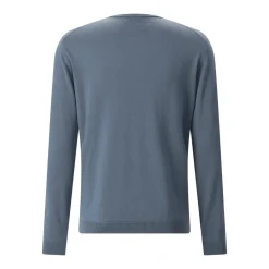Roberto Collina Rundhalspullover aus Merinowolle blau Pullover
