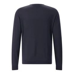 Roberto Collina Rundhalspullover aus Merinowolle blau Pullover