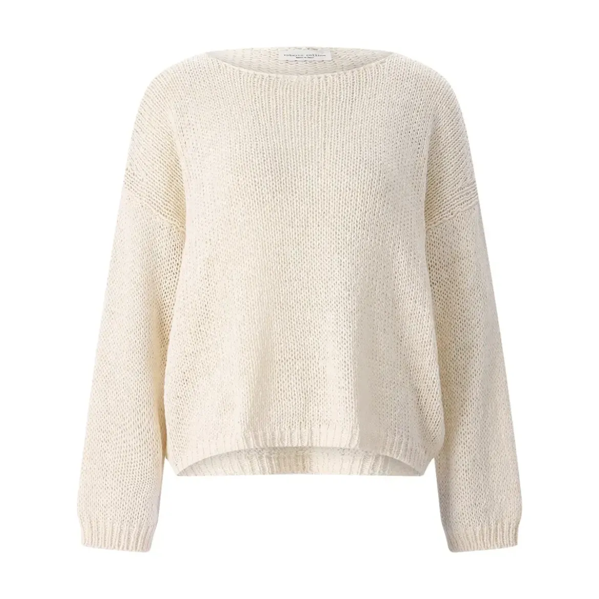 Roberto Collina Strickpullover aus Baumwollmix weiß Pullover
