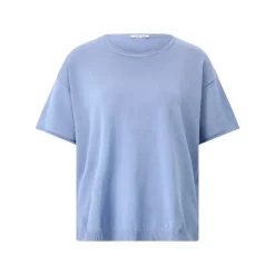 Rosso35 Oversized Shirt aus Baumwolle Hellblau T-Shirt