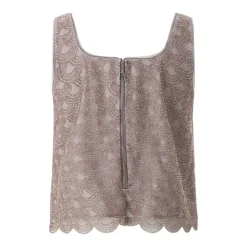 Rotate Kurzes Top mit Pailletten braun Top