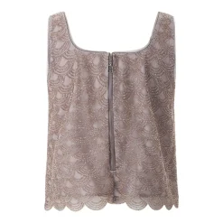 Rotate Kurzes Top mit Pailletten braun Top