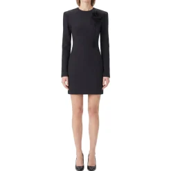 Rotate Minikleid aus Crêpe schwarz Minikleid