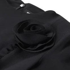 Rotate Minikleid aus Crêpe schwarz Minikleid