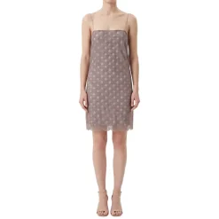 Rotate Mini-Kleid mit Pailletten braun Minikleid