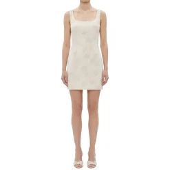 Rotate Minikleid mit Perlen weiß Minikleid