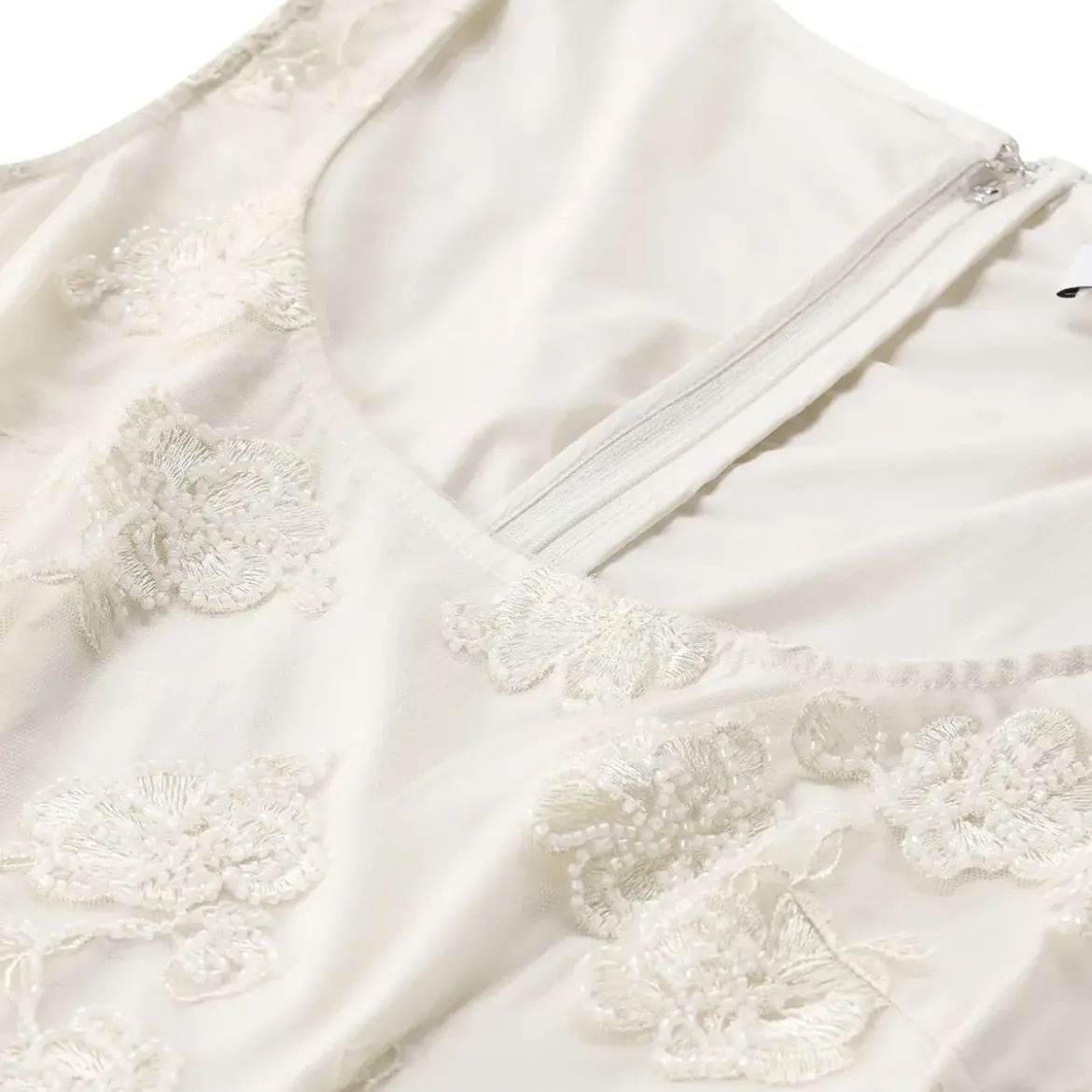 Rotate Minikleid mit Perlen weiß Minikleid