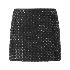 Rotate Minirock mit Pailletten schwarz Minirock