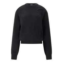 Rotate Pullover aus Woll-Mix schwarz