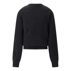 Rotate Pullover aus Woll-Mix schwarz