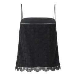 Rotate Top mit Pailletten schwarz Top