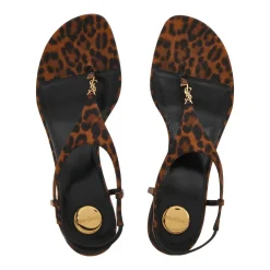 Saint Laurent Cassandra Sandals Naturale Sandaletten mit Absatz