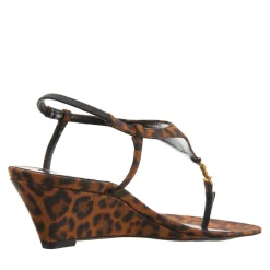 Saint Laurent Cassandra Sandals Naturale Sandaletten mit Absatz