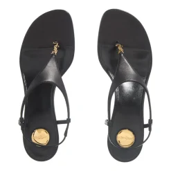 Saint Laurent Cassandra Wedges Nero Sandalen