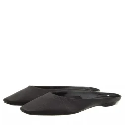 Saint Laurent Lido Slippers Made Of Satin Crepe Black Mules