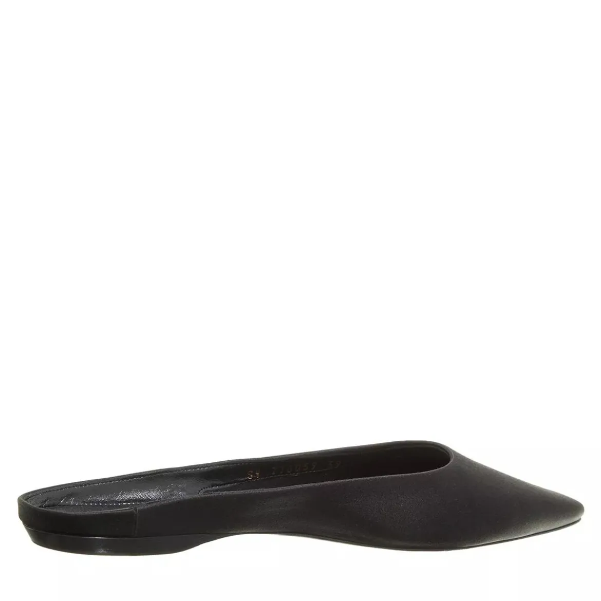 Saint Laurent Lido Slippers Made Of Satin Crepe Black Mules