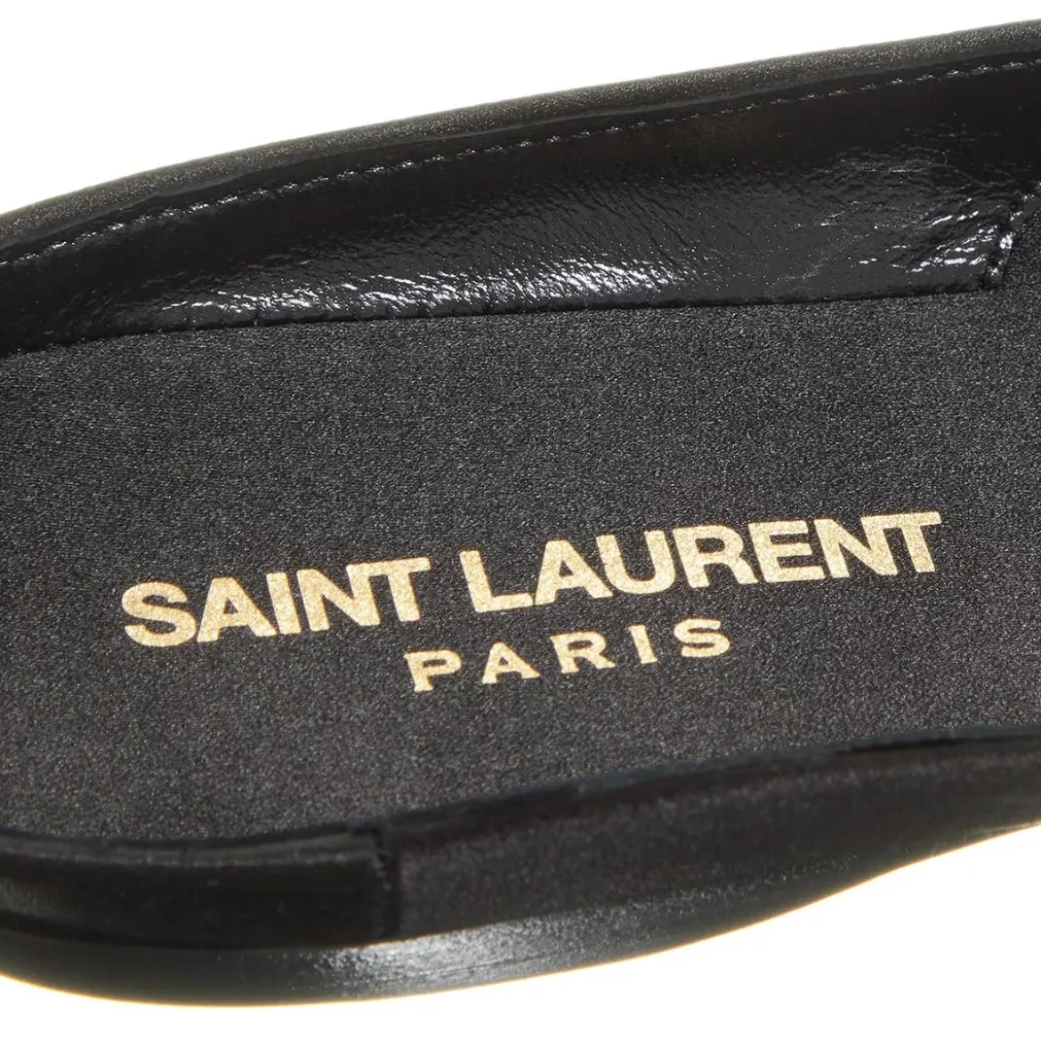 Saint Laurent Lido Slippers Made Of Satin Crepe Black Mules