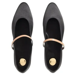 Saint Laurent Mami Ballet Flat Nero Gold Brown Ballerinas