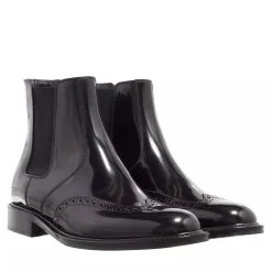Saint Laurent Patent Leather Ankle Boots Black Chelsea Boots