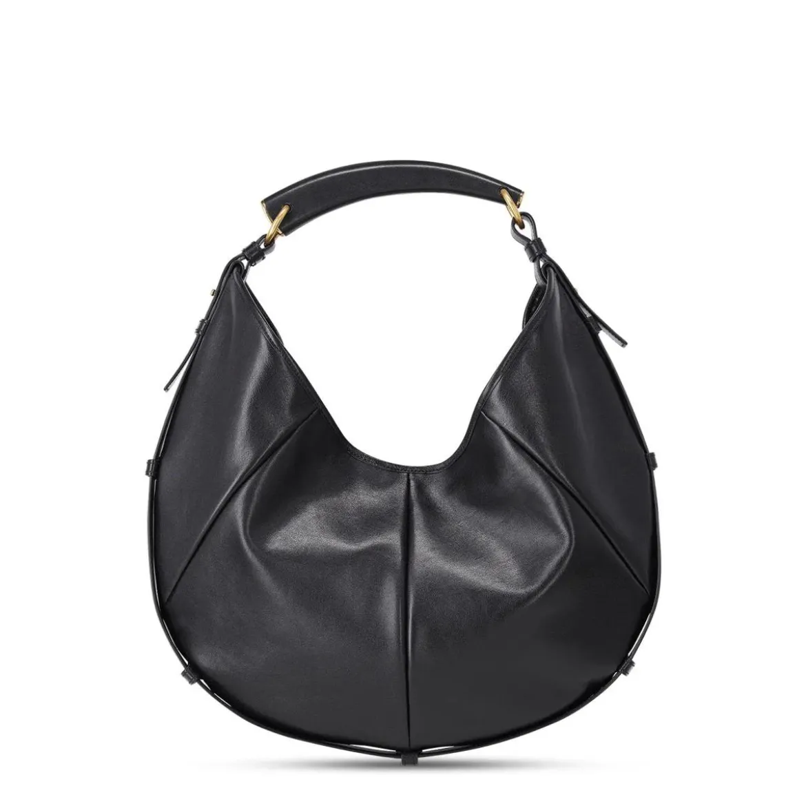 Saint Laurent Schultertasche aus Leder schwarz Hobo Bag