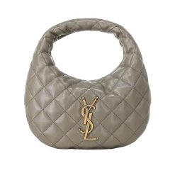 Saint Laurent Tasche Icarino aus Nappaleder grau Hobo Bag
