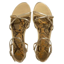 Sam Edelman Ellina Amber Gold Riemchensandalen