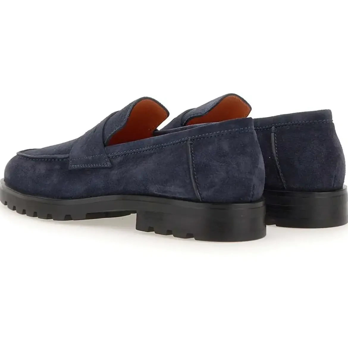 Santoni Flat Shoes Blue blau Loafer