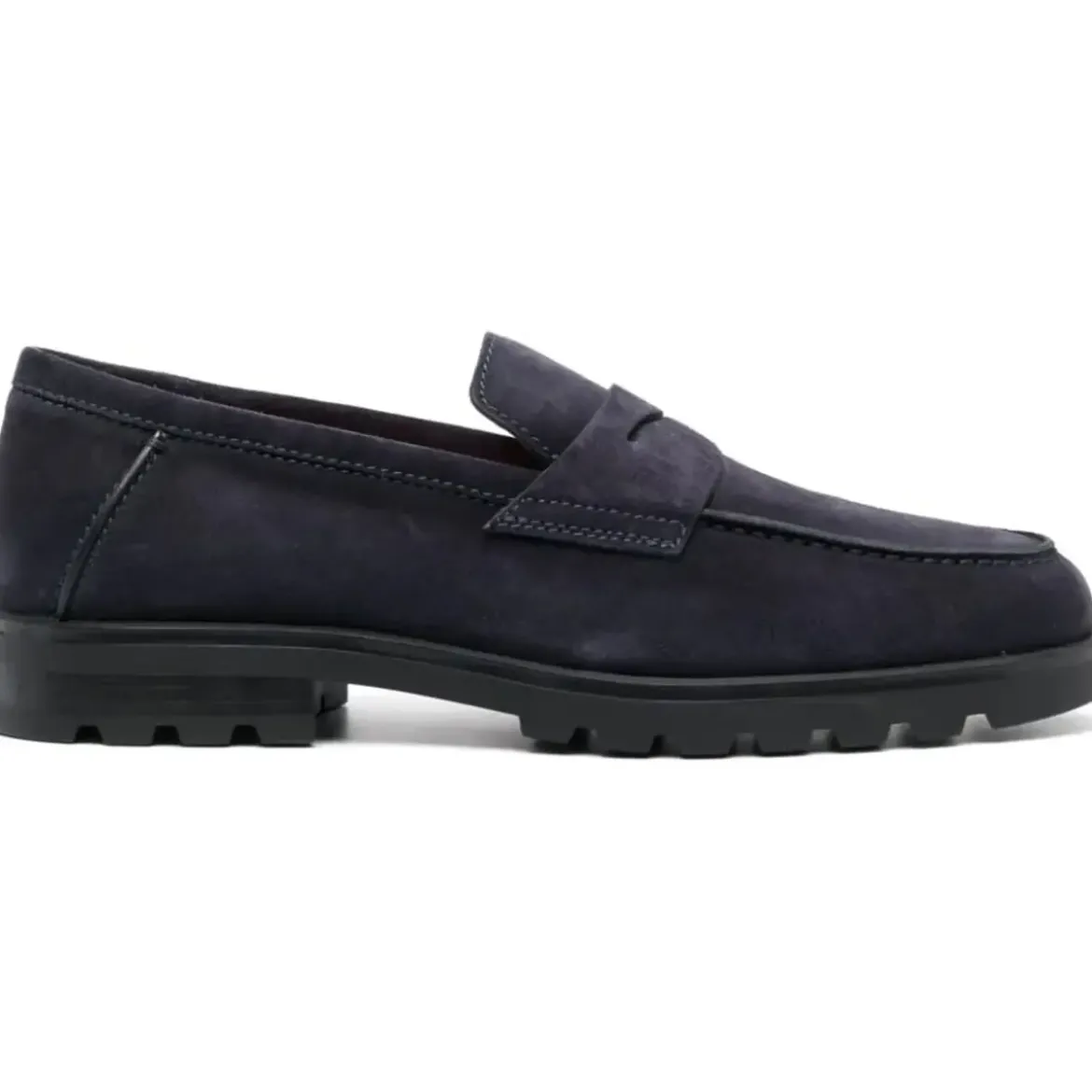 Santoni Flat Shoes Blue blau Loafer