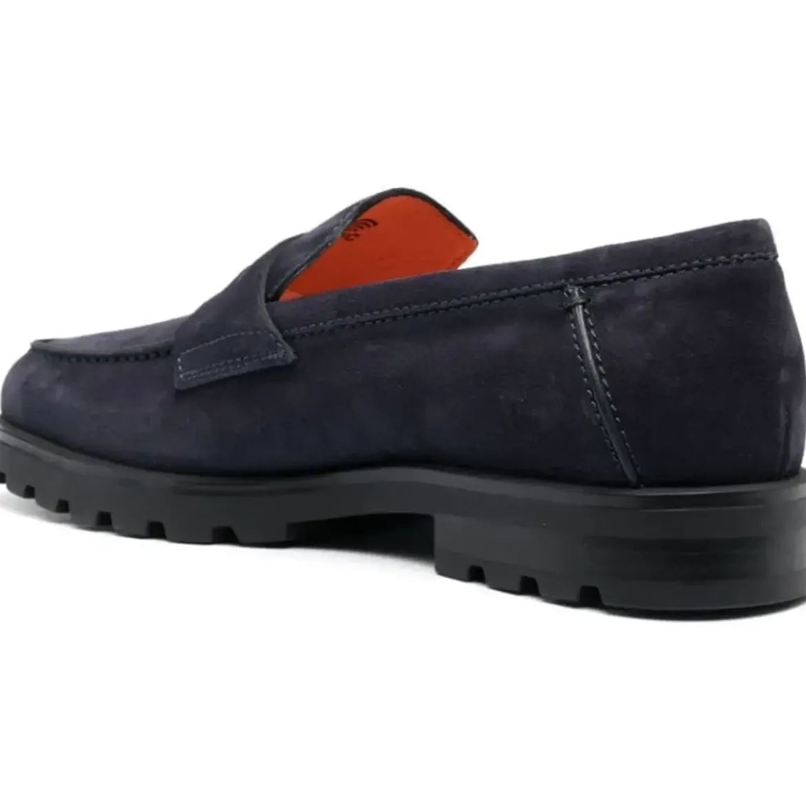 Santoni Flat Shoes Blue blau Loafer