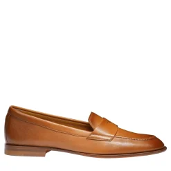 Santoni Leather penny loafer weiß Loafer
