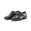 Santoni Oxfords Easy aus Leder N01 black Schnürschuhe