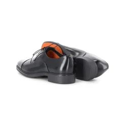 Santoni Oxfords Easy aus Leder N01 black Schnürschuhe