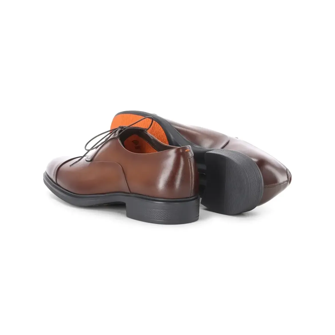 Santoni Oxfords Easy aus Leder N01 black Schnürschuhe