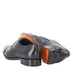 Santoni Schnürschuhe aus Leder schwarz Schnürschuhe