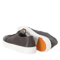 Santoni Sneaker aus Leder braun Schnürschuhe