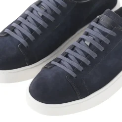 Santoni Sneaker aus Leder braun Schnürschuhe