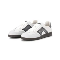 Santoni Sneaker aus Leder & Veloursleder Weiß Low-Top-Sneaker