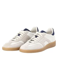 Santoni Sneaker aus Leder weiß Schnürschuhe
