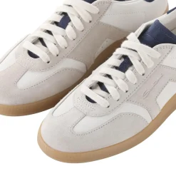 Santoni Sneaker aus Leder weiß Schnürschuhe